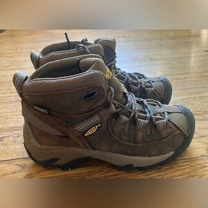 Keen Targhee II Hiling Boots Waterproof Leather Brown Blue 5